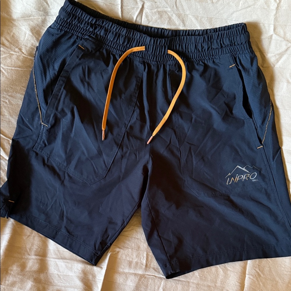 Navy Blue INPRO Shorts with Orange Drawstring